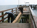 Seeschlößchenbrücke während einer Reparatur Juni 2010